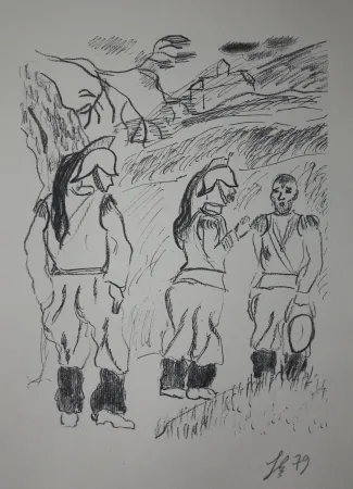 版画 Bonabel - Louis-Ferdinand Céline - Gravure Originale - Voyage au Bout de la Nuit