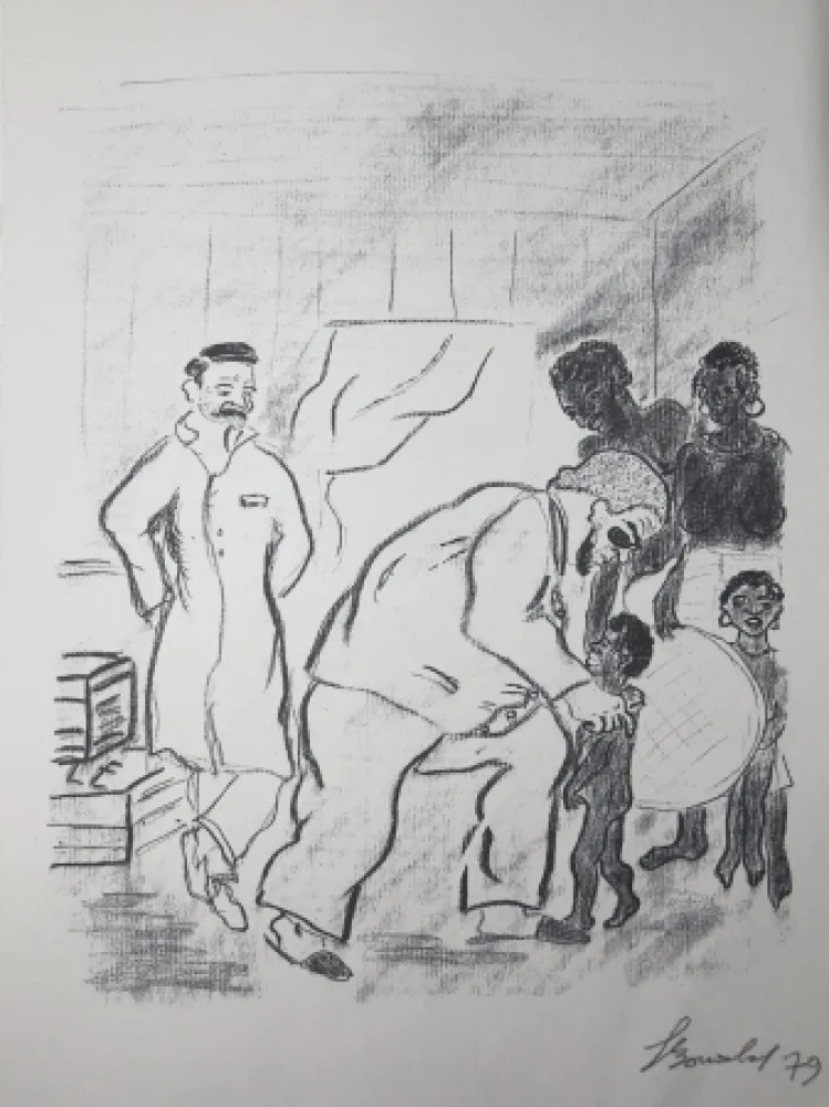 版画 Bonabel - Louis-Ferdinand Céline - Gravure Originale - Voyage au Bout de la Nuit