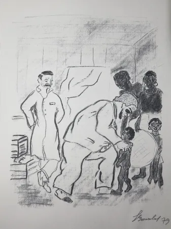 版画 Bonabel - Louis-Ferdinand Céline - Gravure Originale - Voyage au Bout de la Nuit