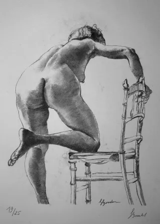 石版画 Bonabel - Louis-Ferdinand Céline - Nu Feminin / Female Nude - 1938