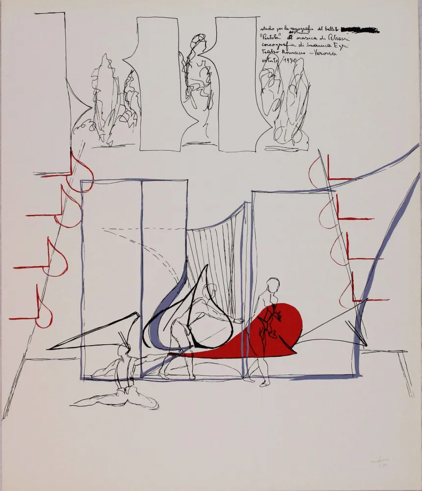 石版画 Bonalumi - Composizione