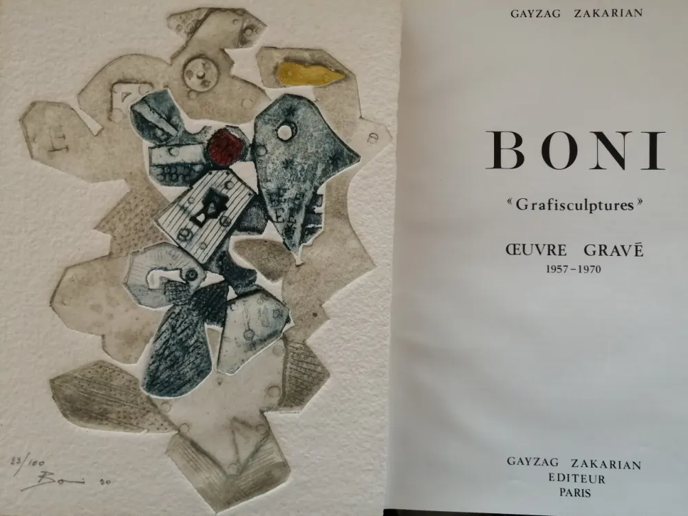 插图书 Boni - Grafisculptures - Oeuvre gravé - 1957 - 1970
