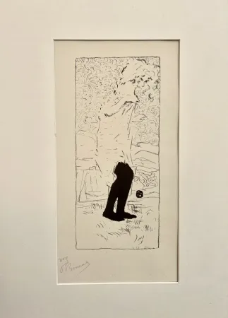 石版画 Bonnard - Jeune femme aux bas noirs (1893)