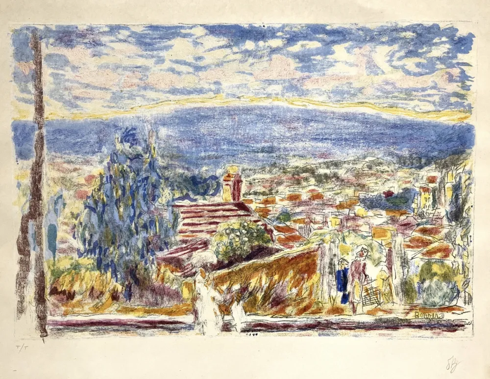 石版画 Bonnard -  La Montagne Bleue