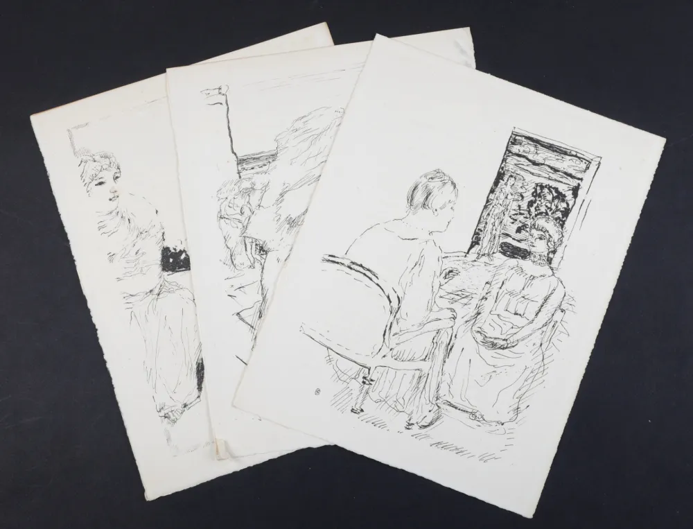 石版画 Bonnard - La vie de Sainte Monique #1, 1930 - Set of 3 lithographs