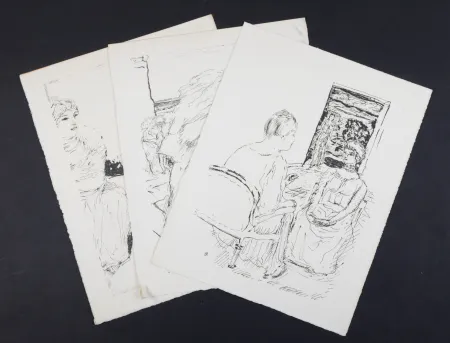 石版画 Bonnard - La vie de Sainte Monique #1, 1930 - Set of 3 lithographs