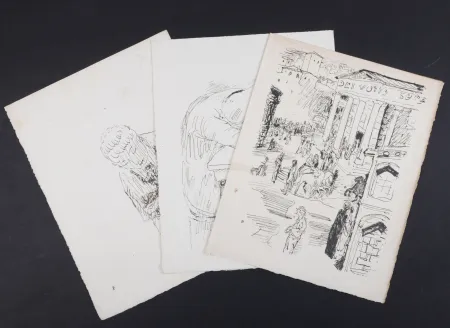 石版画 Bonnard - La vie de Sainte Monique #4, 1930 - Set of 3 lithographs
