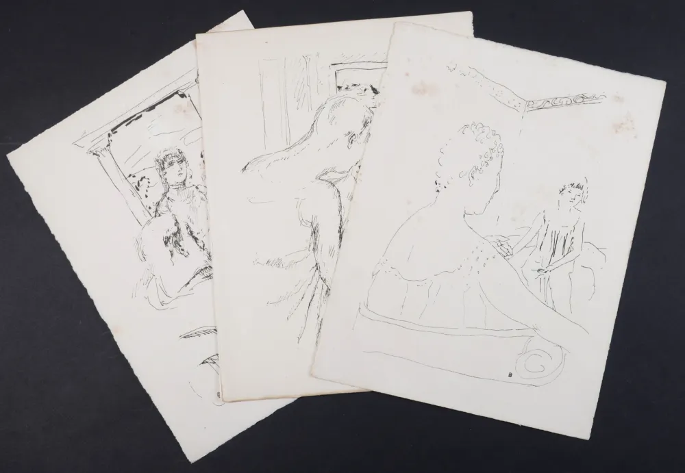 石版画 Bonnard - La vie de Sainte Monique #6, 1930 - Set of 3 lithographs