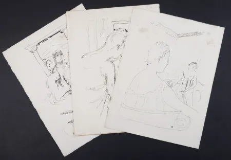 石版画 Bonnard - La vie de Sainte Monique #6, 1930 - Set of 3 lithographs
