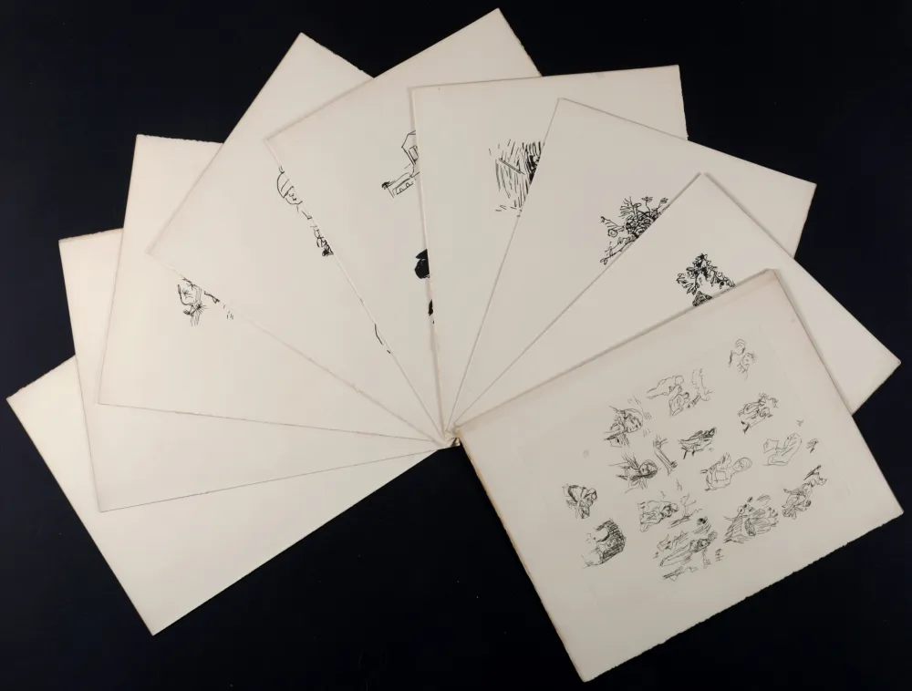 复数作品 Bonnard - La Vie de Sainte Monique, Suite de bois non utilisés #I, 1930