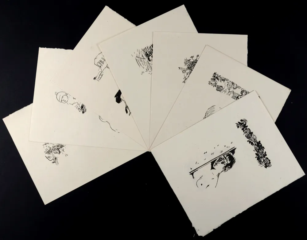 木刻 Bonnard - La Vie de Sainte Monique, Suite de bois non utilisés #II, 1930