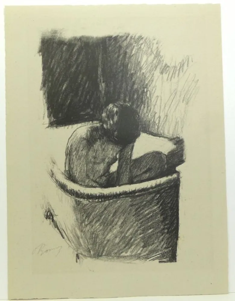 石版画 Bonnard - Le Bain (deuxième planche)