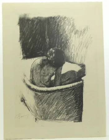 石版画 Bonnard - Le Bain (deuxième planche)