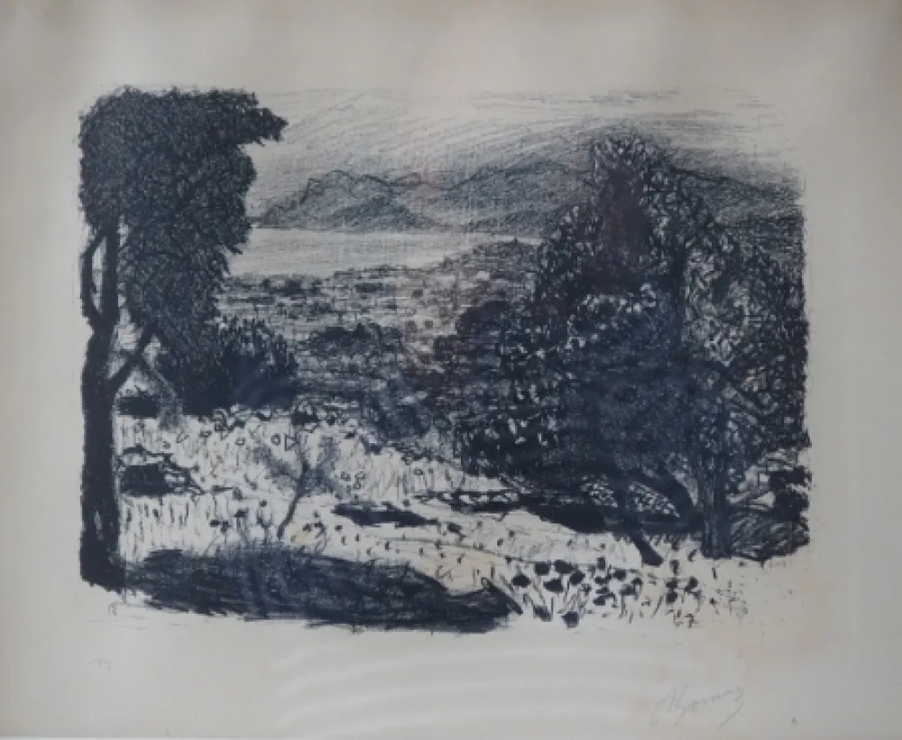 石版画 Bonnard - Paysage du Midi