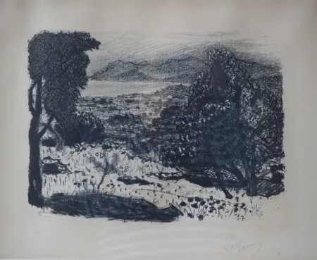 石版画 Bonnard - Paysage du Midi
