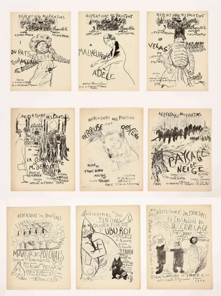 插图书 Bonnard - RÉPERTOIRE DES PANTINS. Avec 9 lithographies de Pierre Bonnard et Alfred Jarry (1896-1898)