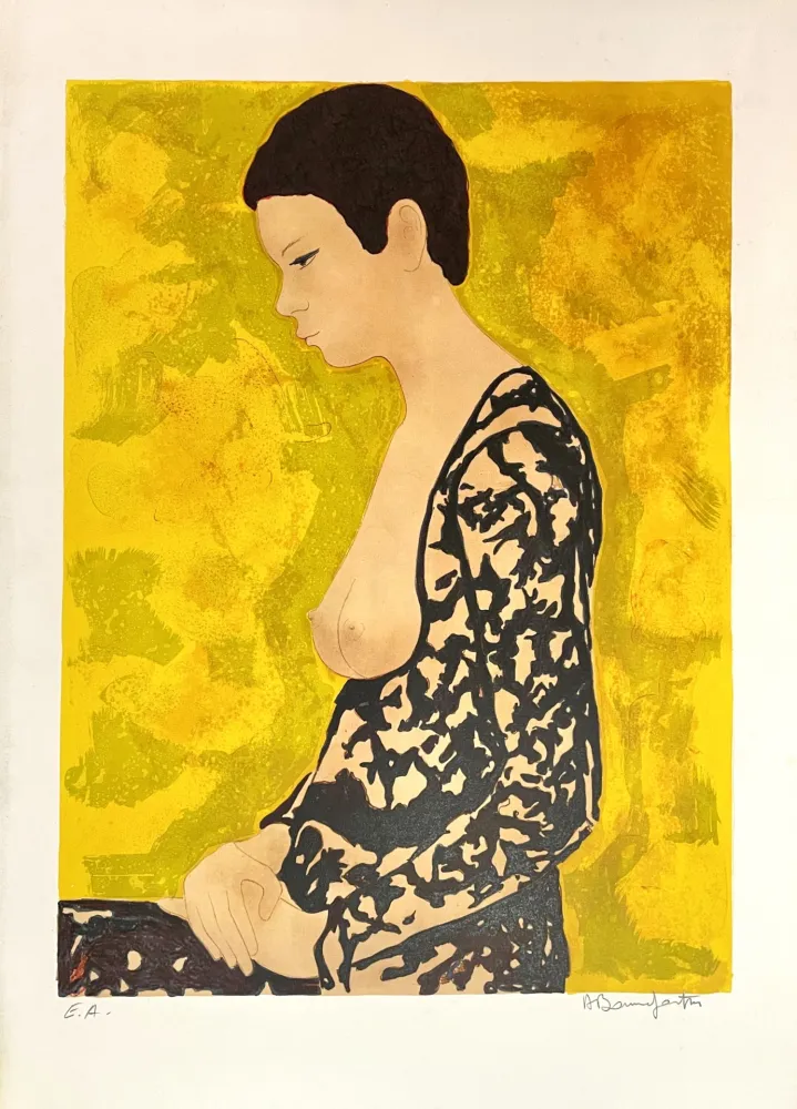 石版画 Bonnefoit - Cheveux courts 