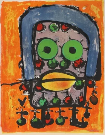 石版画 Bordas -  L'Homme