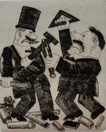 蚀刻版画 Borghese - Il lavoro 