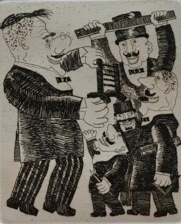 蚀刻版画 Borghese - Il piano regolatore