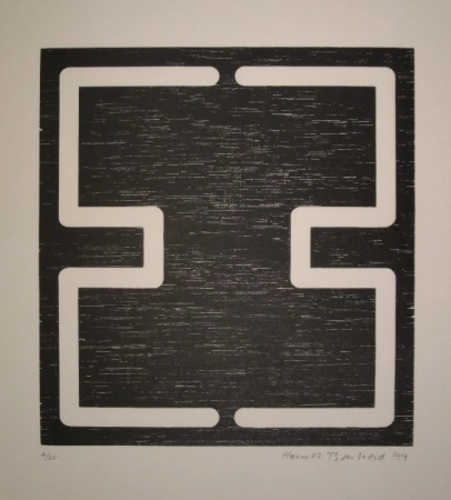 木刻 Bosshard - Liegendes H