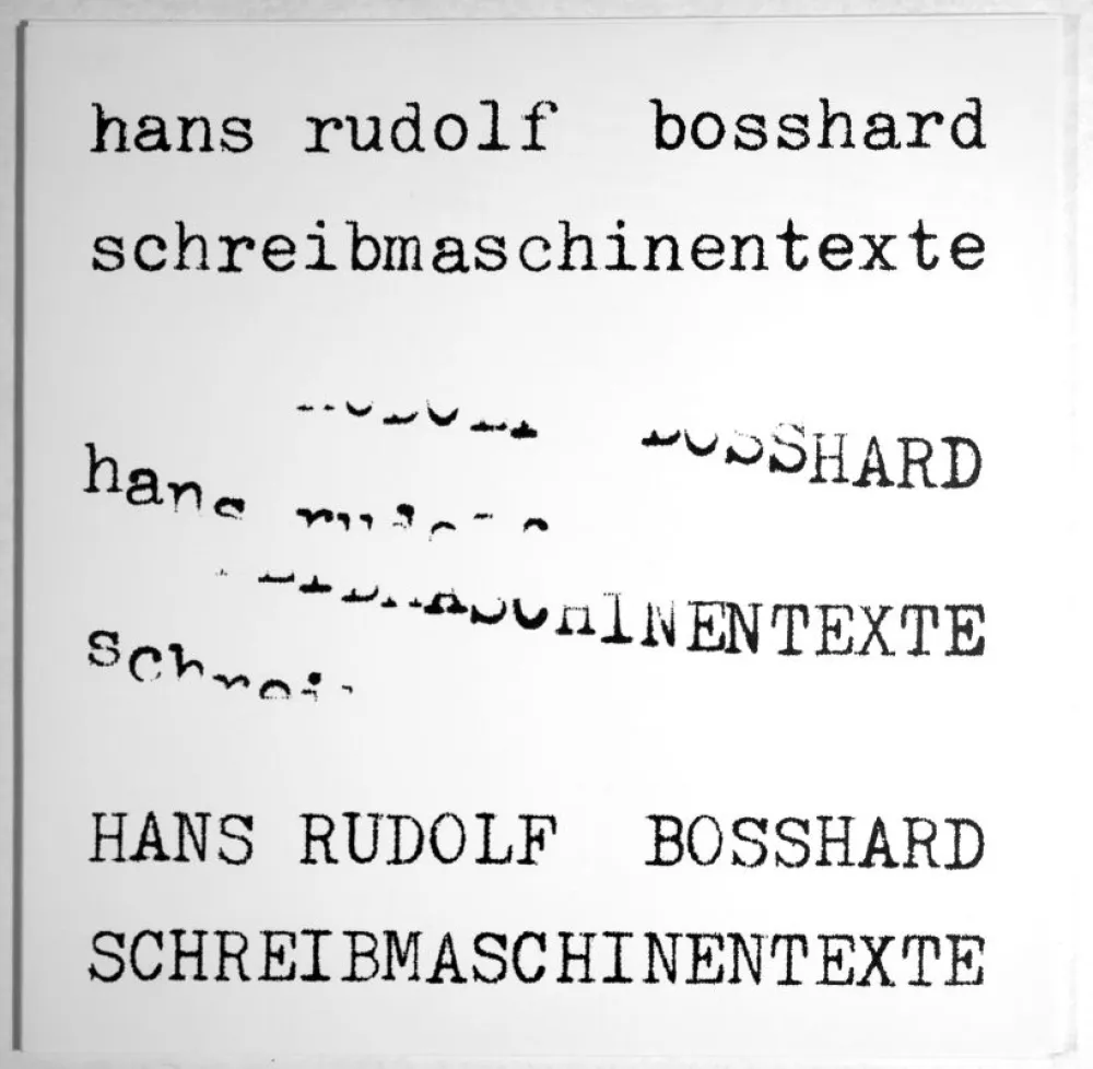 插图书 Bosshard - Schreibmaschinentexte. 