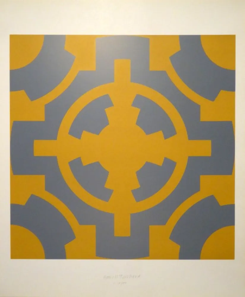 丝网印刷 Bosshard - Zentralsymmetrische Architekturgrundrisse. 