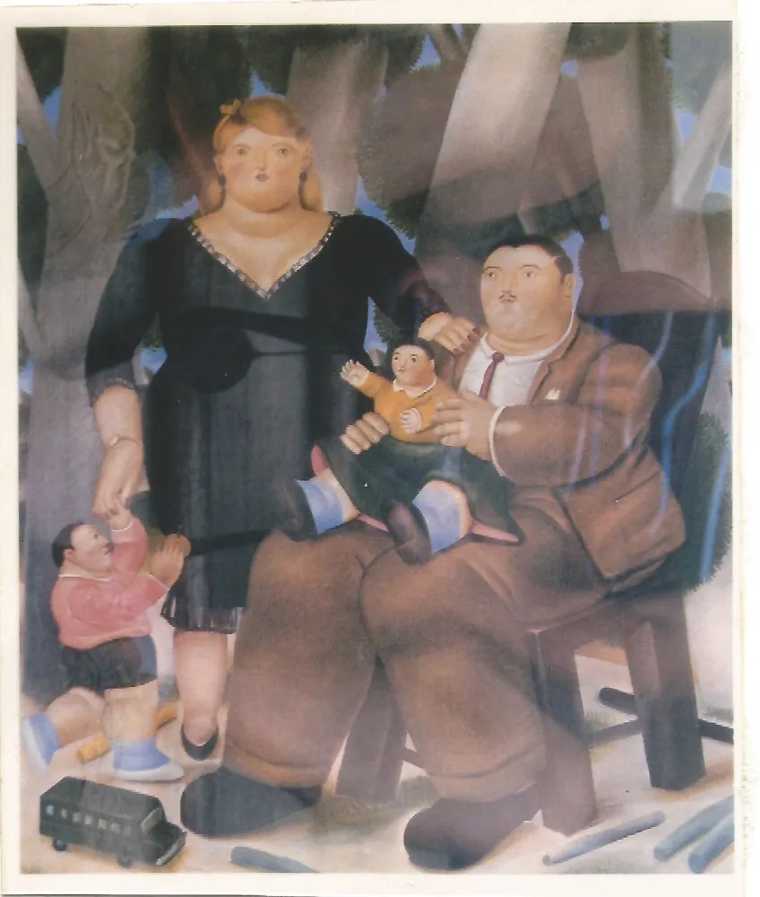 石版画 Botero - Familia