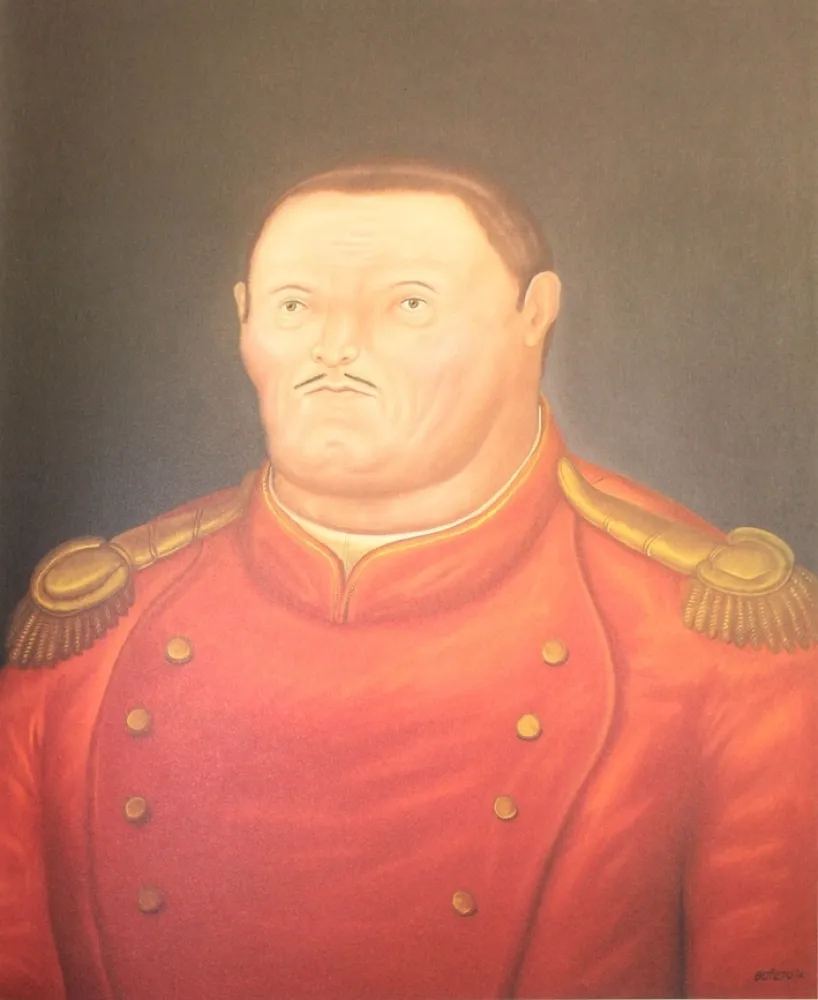 石版画 Botero - Field Marshall