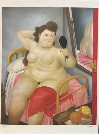石版画 Botero - La toilette