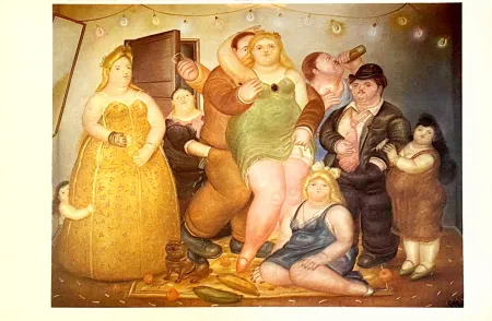 石版画 Botero - Nuit