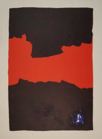 石版画 Bott - Composition (Paysage suspendu)