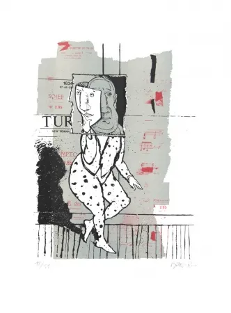 石版画 Botti  - Figure