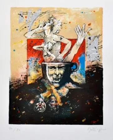 石版画 Botti  - Sans titre