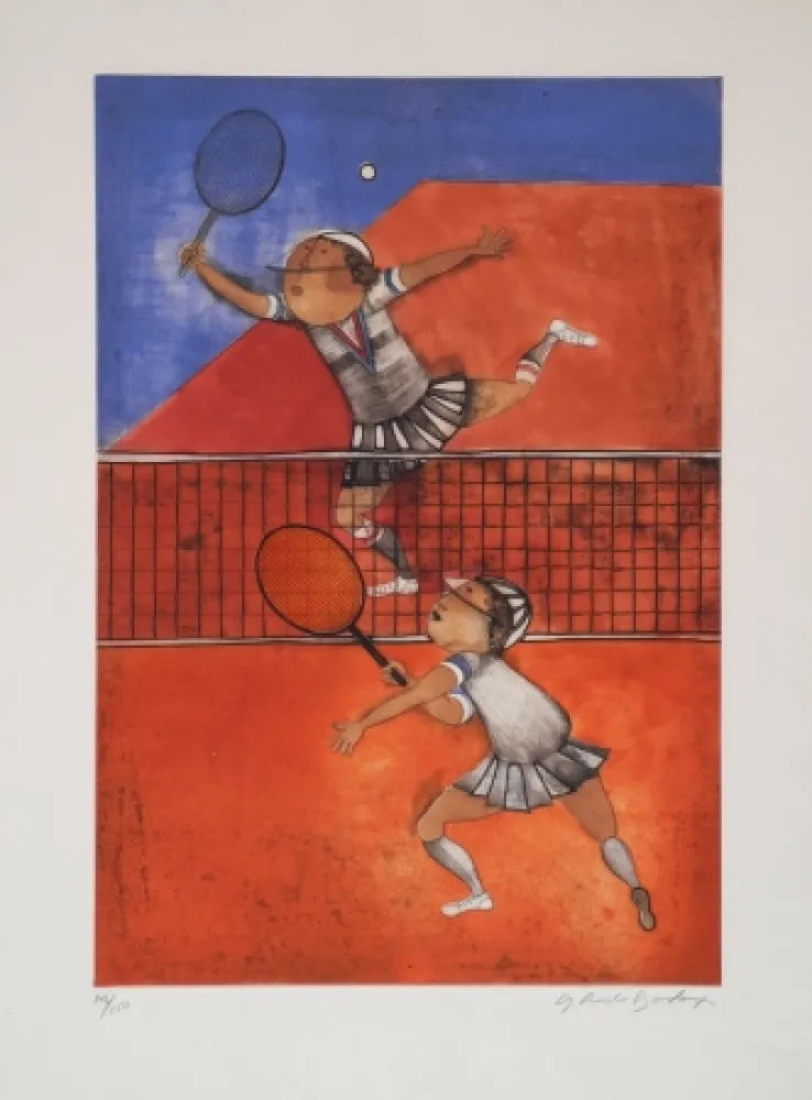 蚀刻版画 Boulanger - Tennis