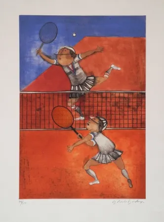 蚀刻版画 Boulanger - Tennis