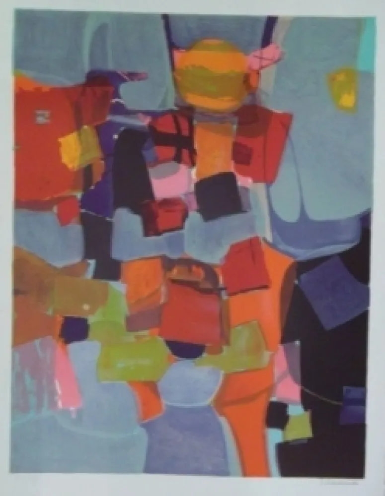 石版画 Bourdouxhe - La ville flottante