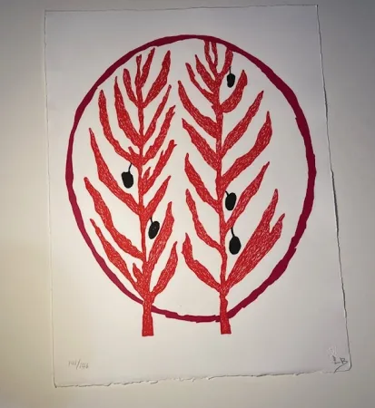 石版画 Bourgeois - Rameaux d'Olivier