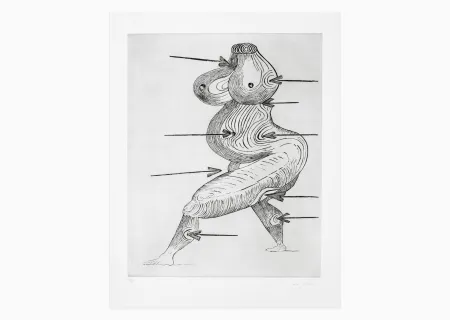 版画 Bourgeois - Sainte Sébastienne
