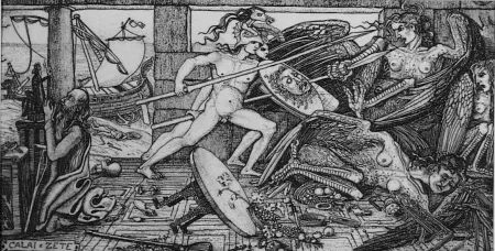 蚀刻版画 Bozzetti - Calai e Zete. 4 versione