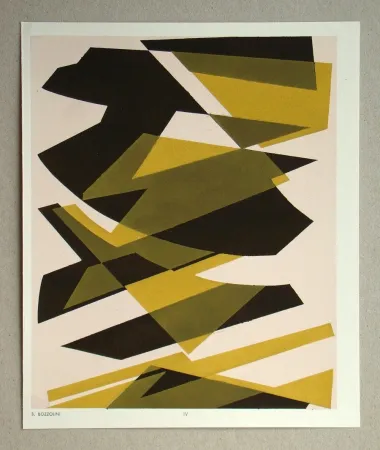 镂版印刷 Bozzolini - Composition abstrait