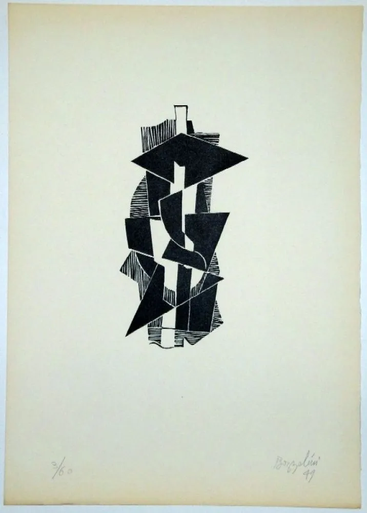 油毡版画 Bozzolini - Quatre piraine