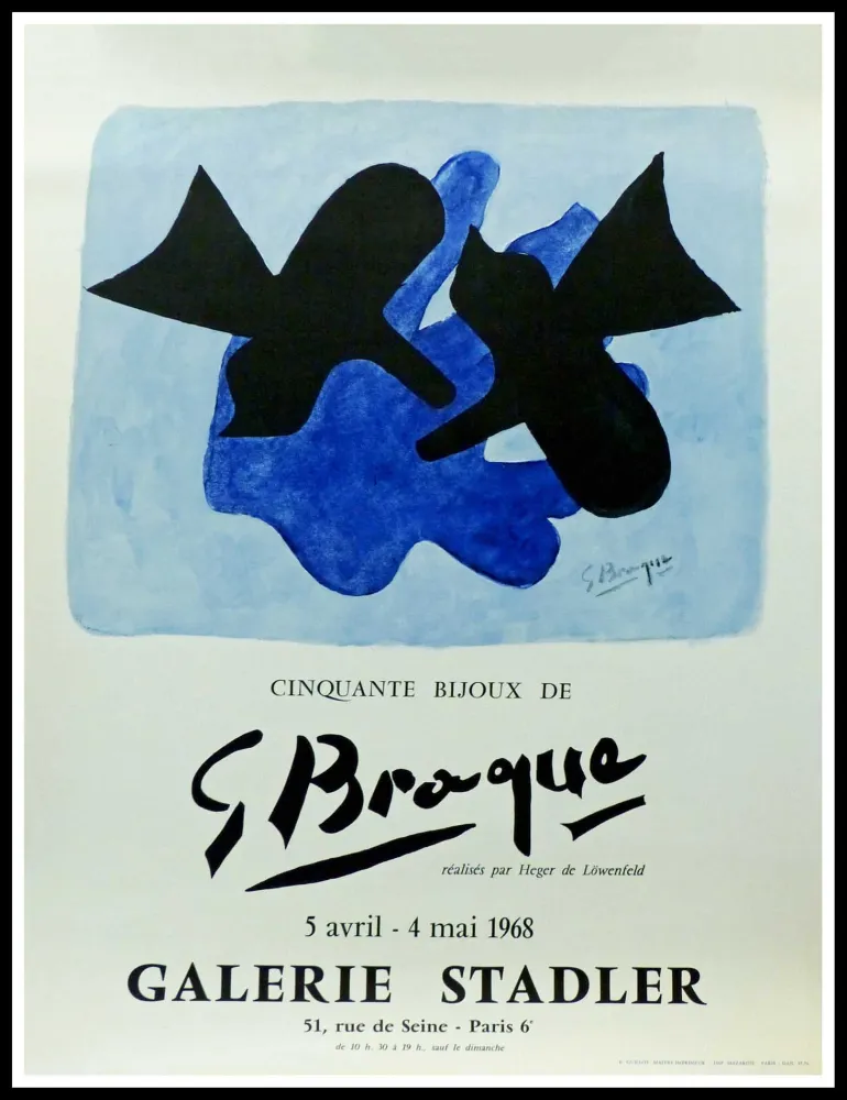 石版画 Braque - 50 Bijoux de Georges BRAQUE - Galerie Stadler
