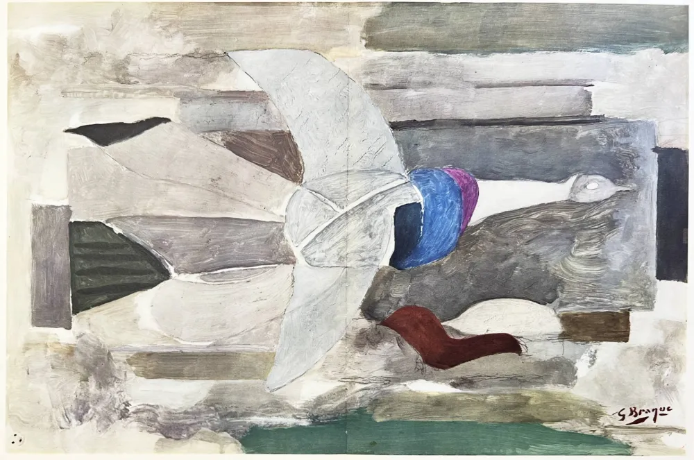 石版画 Braque (After) - Carnets intimes de Braque X