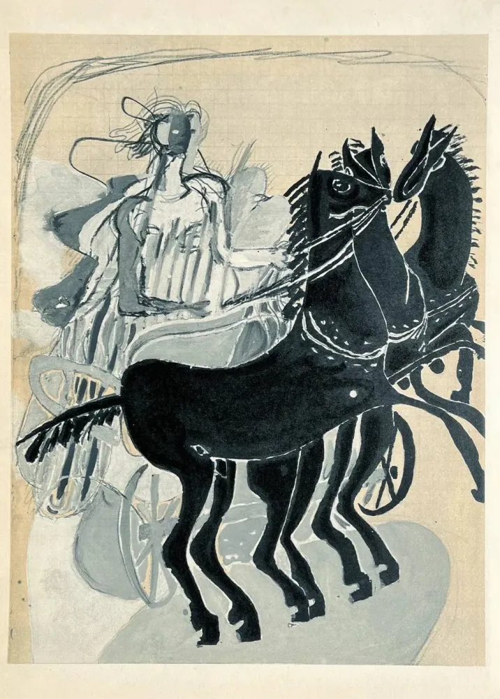 石版画 Braque (After) - Carnets intimes de Braque XI