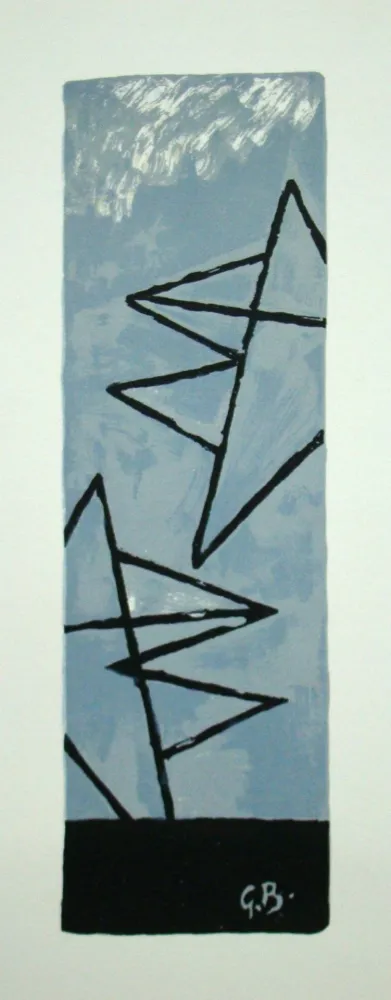 石版画 Braque (After) - Ciel gris I.