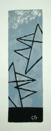 石版画 Braque (After) - Ciel gris I.