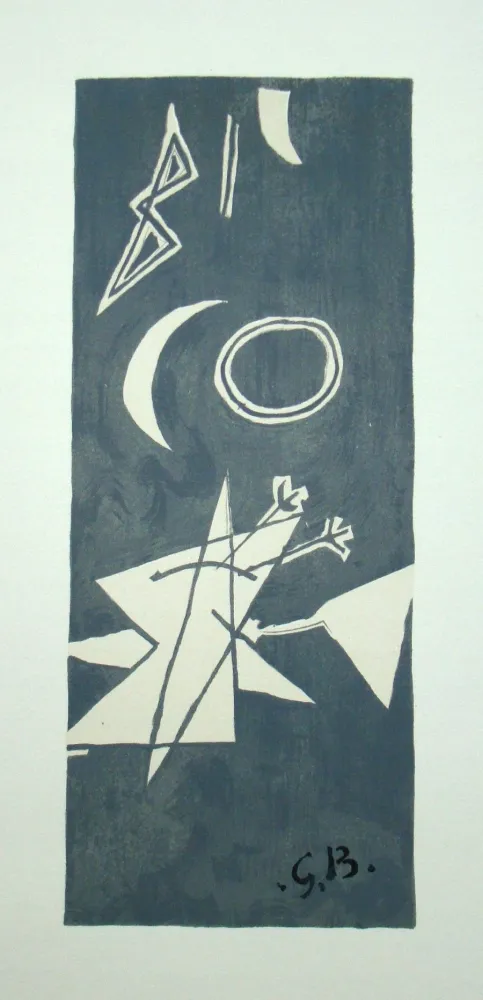石版画 Braque (After) - Ciel gris II.