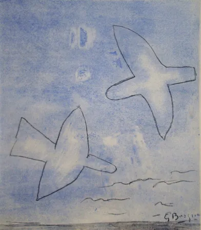 镂版印刷 Braque (After) - Les oiseaux