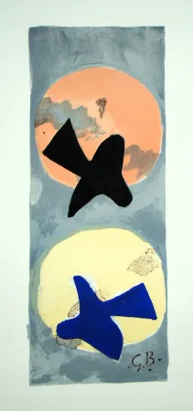 石版画 Braque (After) - Soleil et Lune II.